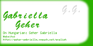 gabriella geher business card